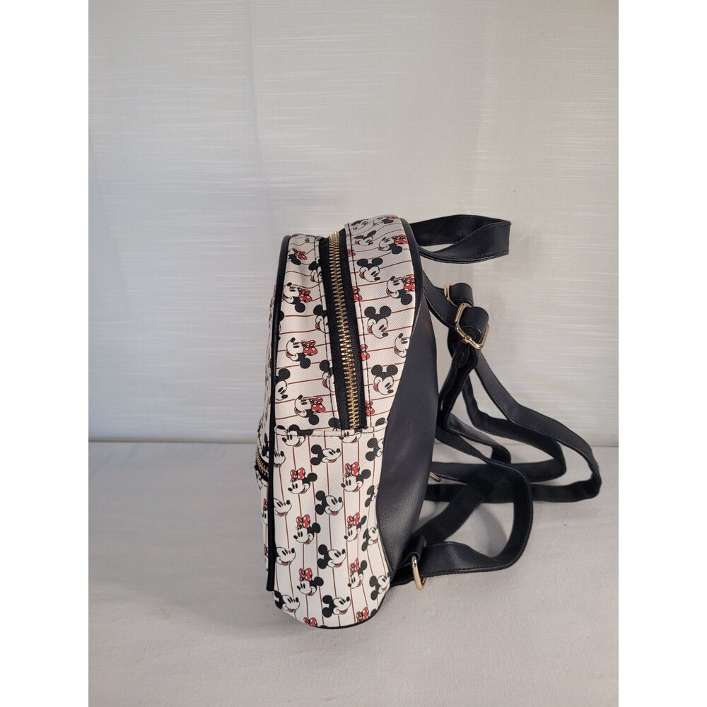 Disney Bioworld Leather Mini Backpack. Mickey & Minnie Mouse. - Picture 4 of 6